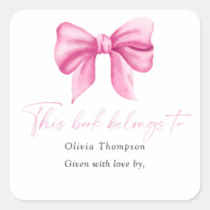 Adesivo Quadrado Este livro pertence a