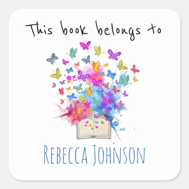 Adesivo Quadrado Este livro pertence a (Frente)