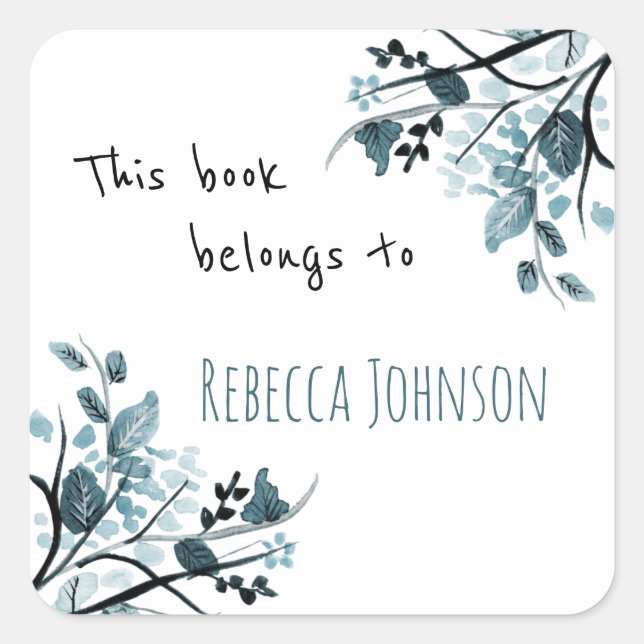 Adesivo Quadrado Este livro pertence a (Frente)