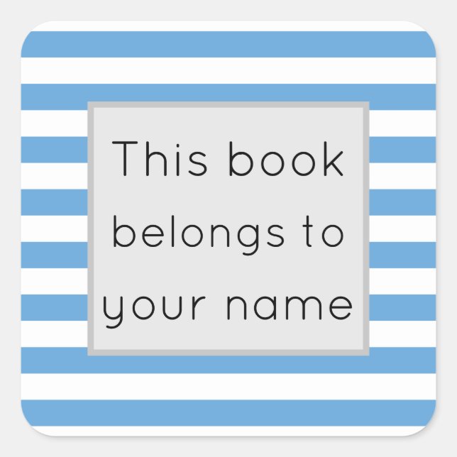 Adesivo Quadrado Este livro pertence a (Frente)