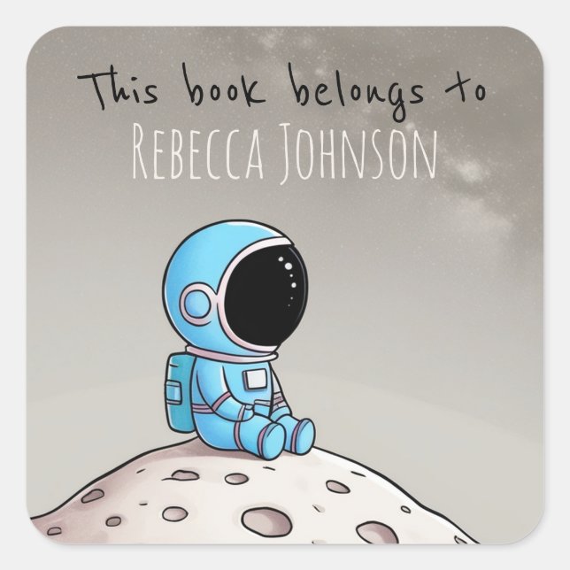 Adesivo Quadrado Este livro pertence a (Frente)