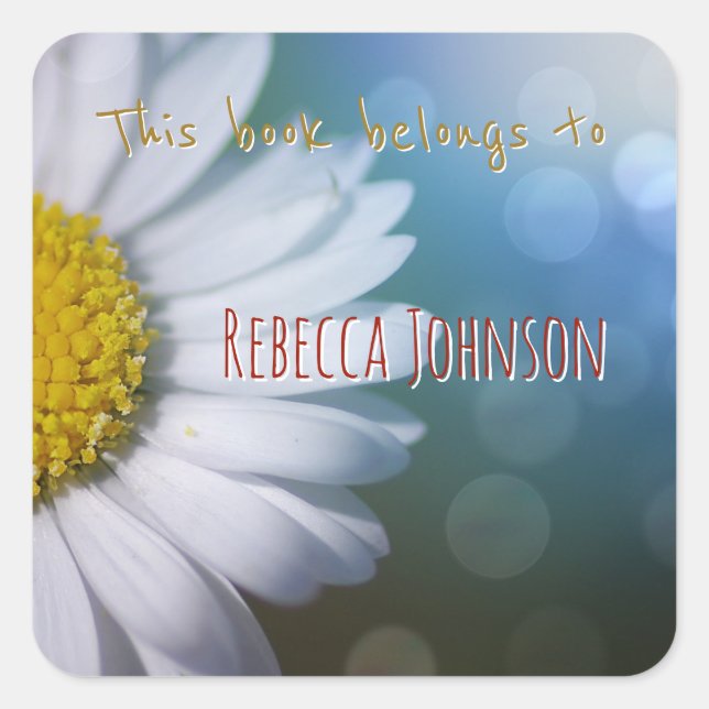 Adesivo Quadrado Este livro pertence a (Frente)