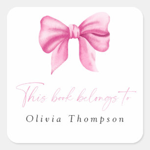 Adesivo Quadrado Este livro pertence a