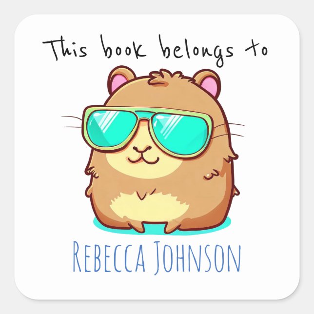 Adesivo Quadrado Este livro pertence a (Frente)