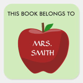 Adesivo Quadrado Este Livro Pertence A...