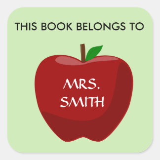 Adesivo Quadrado Este Livro Pertence A...