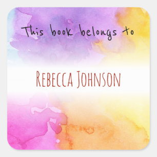 Adesivo Quadrado Este livro pertence a