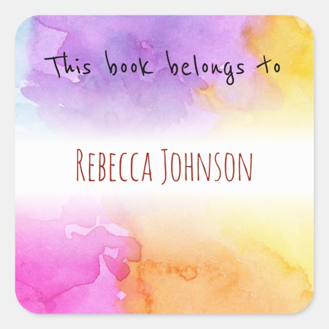 Adesivo Quadrado Este livro pertence a (Frente)