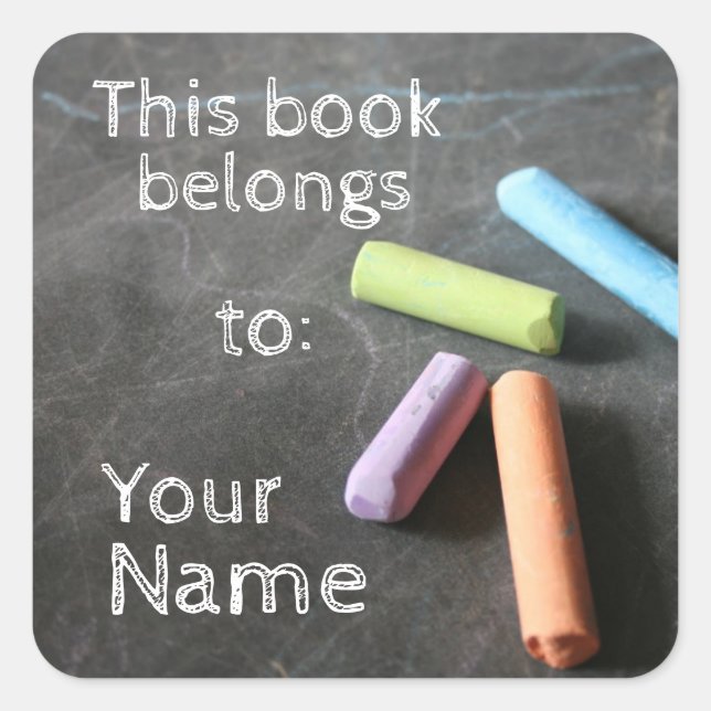 Adesivo Quadrado Este livro pertence a (adesivos) (Frente)