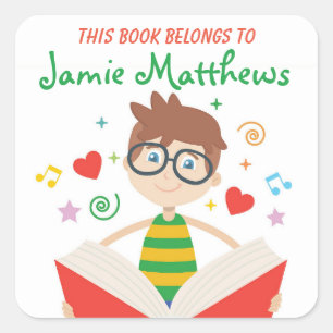 Adesivo Quadrado Este livro pertence à leitura do menino dos