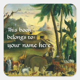 Adesivo Quadrado Este Livro Pertence A ... Livros de Arte Finas