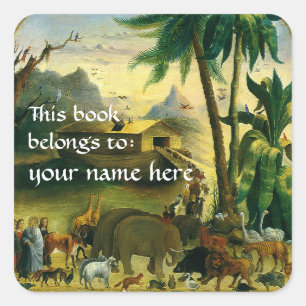 Adesivo Quadrado Este Livro Pertence A ... Livros de Arte Finas