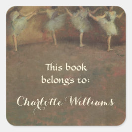 Adesivo Quadrado Este Livro Pertence A ... Livros de Arte Finas