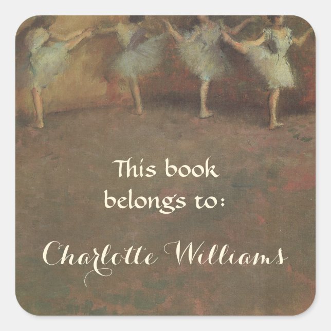 Adesivo Quadrado Este Livro Pertence A ... Livros de Arte Finas (Frente)