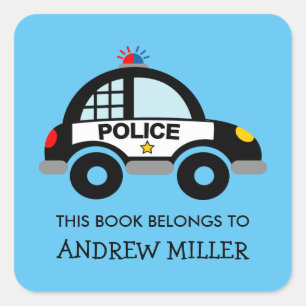 Adesivo Quadrado Este livro pertence à polícia.