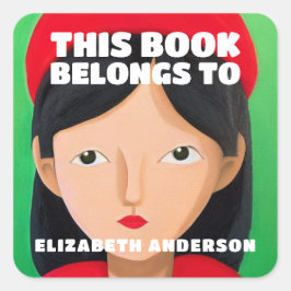 Adesivo Quadrado Este Livro Pertence Ao Pau Quadrado