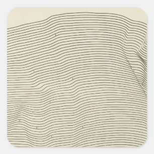 Adesivo Quadrado Estereograma das montanhas de Uinta