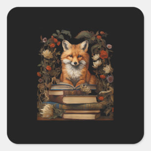 Adesivo Quadrado Estética Cottagecore Amante de Livros Goblincore R