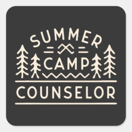 Adesivo Quadrado Estética de funcionarios de campo de verão