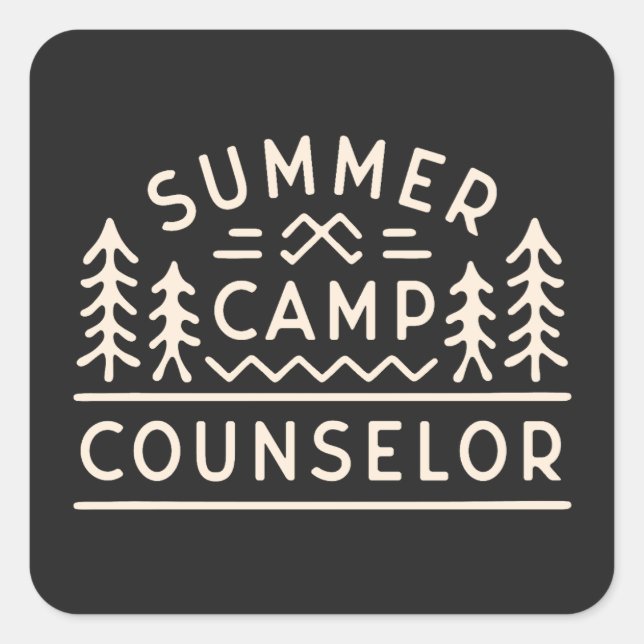 Adesivo Quadrado Estética de funcionarios de campo de verão (Frente)