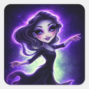 Adesivo Quadrado Estética Sombras Escuras Brilho Roxo