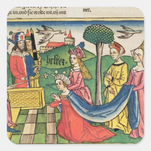 Adesivo Quadrado Esther 2 15-18, Esther é escolhida ser rainha pel