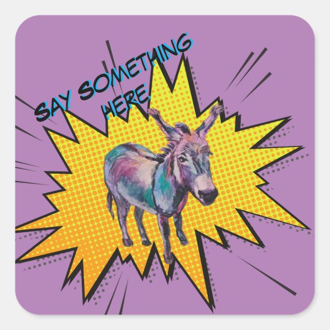 Adesivo Quadrado Esther em quadrinhos incrível (Frente)