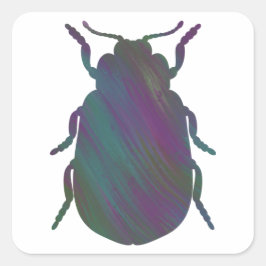 Adesivo Quadrado Estilo acrílico - Vinheta do escaravelho