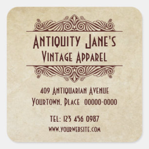 Adesivo Quadrado Estilo Art Deco Estilos de Promocional de Pergamin