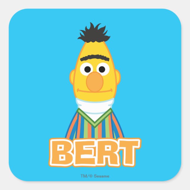 Adesivo Quadrado Estilo Clássico Bert (Frente)
