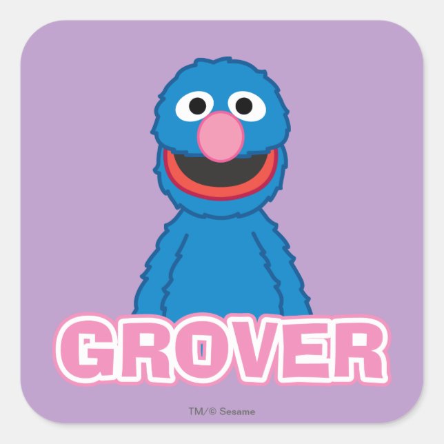Adesivo Quadrado Estilo clássico do Grover (Frente)