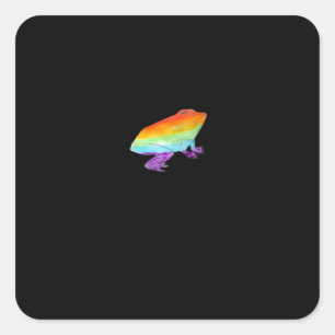 Adesivo Quadrado Estilo Clássico Goblincore Sapo Gay