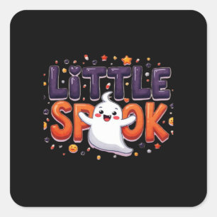 Adesivo Quadrado Estilo criativo do Dia das Bruxas Bonito de Spook