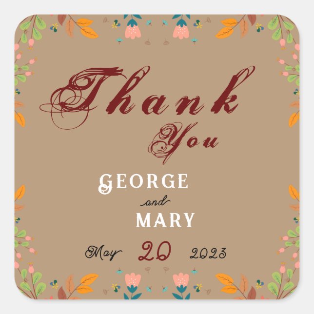 Adesivo Quadrado Estilo da ventoinha (Frente)