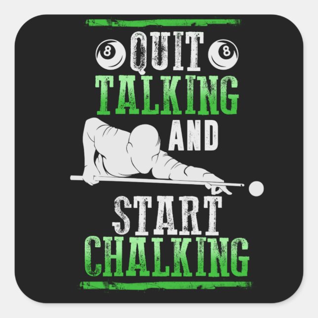 Adesivo Quadrado Estilo de Billard (Frente)