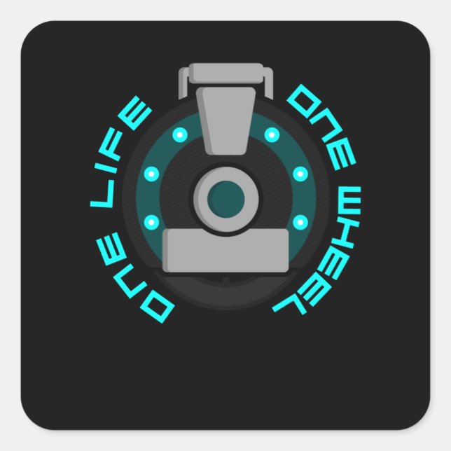 Adesivo Quadrado Estilo de Neon EUC de Uma Roda (Frente)