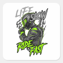 ADESIVO QUADRADO ESTILO DE VIDA RAIO LENTO