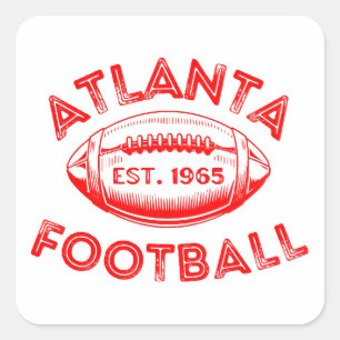 Adesivo Quadrado Estilo de Vintage de Futebol Atlanta