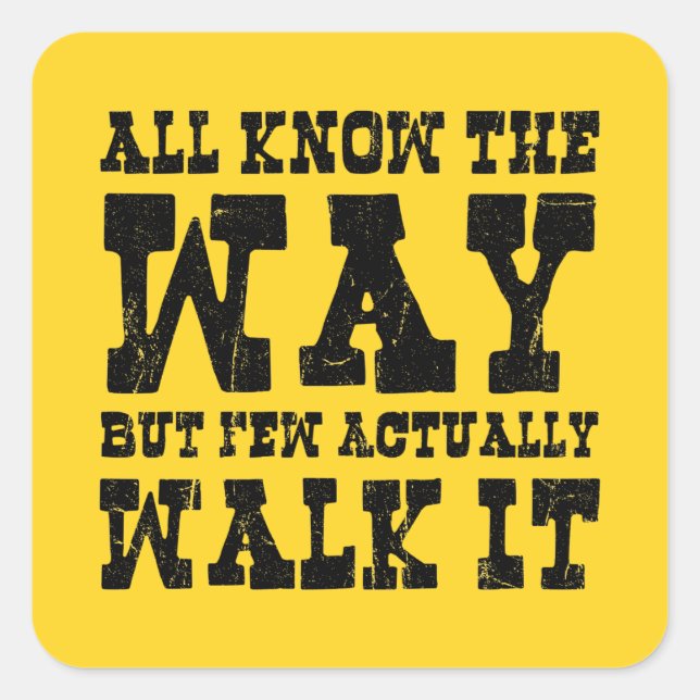 Adesivo Quadrado Estilo Ocidental do Budismo Zen (Frente)