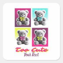 Estilo Urso de Pelúcia Fofo Padrão Urso Colorido D