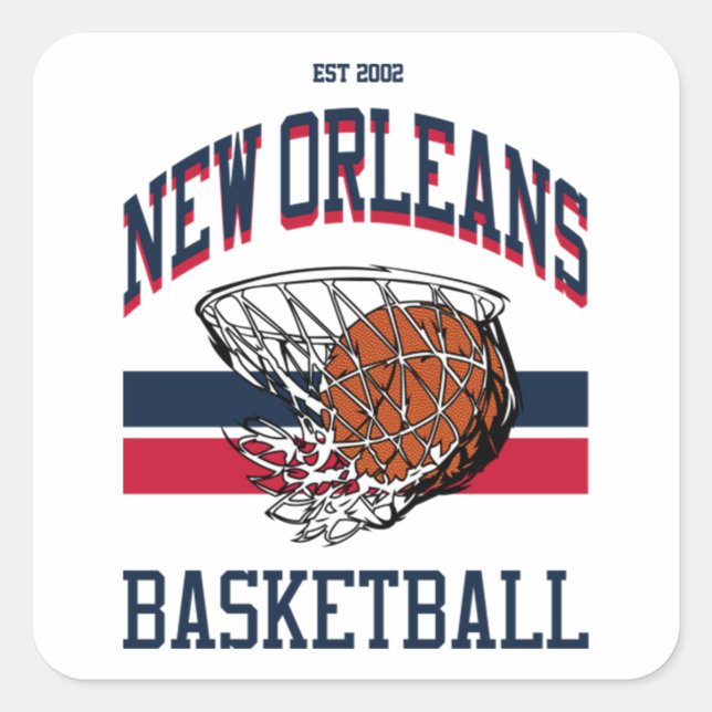 Adesivo Quadrado Estilo Varsity New Orleans Basball (Frente)