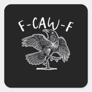 Adesivo Quadrado Estilo Vintage F-Caw-F