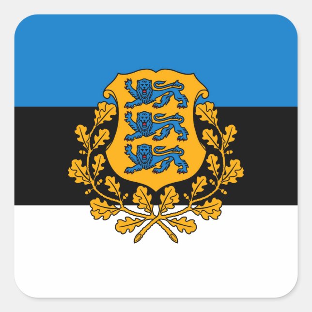 Adesivo Quadrado Estônia (Frente)