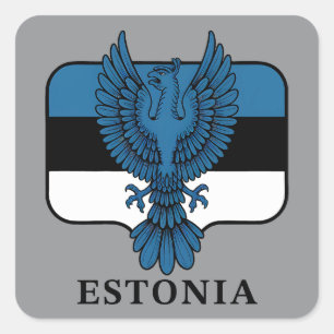 Adesivo Quadrado Estônia Norte da Europa
