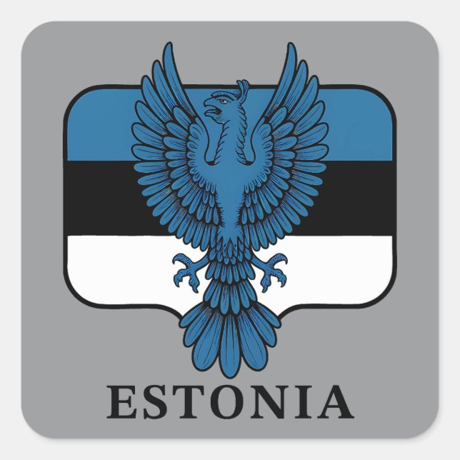 Adesivo Quadrado Estonia Northern Europe (Frente)