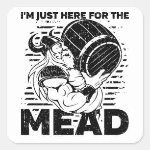 Adesivo Quadrado Estou aqui para o Mead