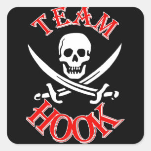 Adesivo Quadrado Estou com o Capitão Gancho