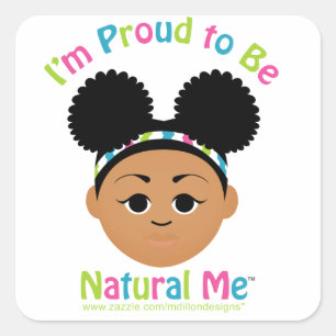 Adesivo Quadrado Estou Orgulhoso de ser eu natural! Presentes