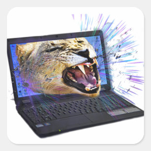 Adesivo Quadrado Estou pronto para a tecnologia