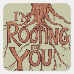 Adesivo Quadrado Estou torcendo por vocês, palermas